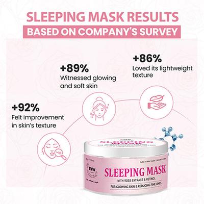 TNW The Natural Wash Sleeping Mask For Glowing Skin And Reducing Fine Lines 50 gm - Masks & Peels
