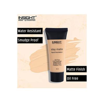 Insight Cosmetics Stay Matte Liquid Foundation -Golden Amber 30 ml - Foundation