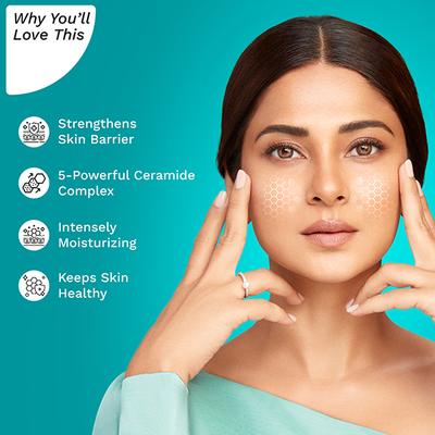 Pilgrim 5 Ceramides Barrier Repair Moisturizer with Korean CICA Lightweight & Non-Sticky 100 g - Face Moisturizers