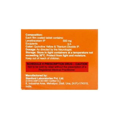 Levigress 500mg Tablet 10'S - Epilepsy/Convulsion-Ant
