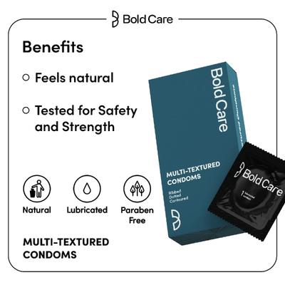 Bold Care Multi-Textured Condoms 10's - Plain/Flavoured Condoms