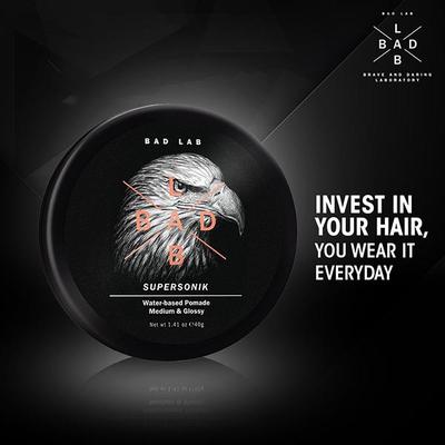 Bad Lab Matte Max Water-based Pomade, Strong & Matte 40 gm - Pomades