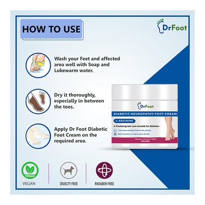 Dr Foot Diabetic Neuropathy Foot Cream 100 gm - Foot Creams & Lotions