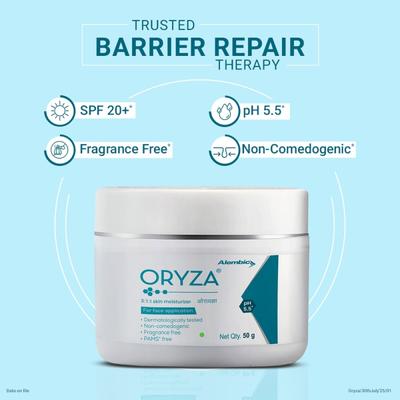 Oryza Skin Moisturiser Cream 50gm - Dry Skin-Emo