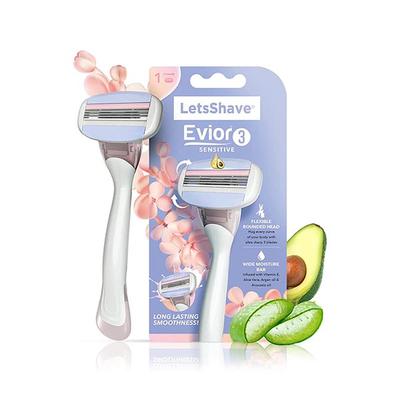 LetsShave Evior 3 Sensitive Shaving Razor - Women (Pack of 1) - Shaving & Hair Removal
