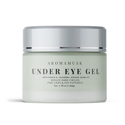 AromaMusk Under Eye Gel For Puffy Eyes, Dark Circles, Wrinkles & Fine Lines With Vitamin C and Cucumber 50 gm - Under Eye Creams & Serums