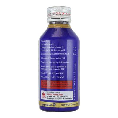 AMBROLITE D SF Syrup 100ml - Cough And Cold-Cou