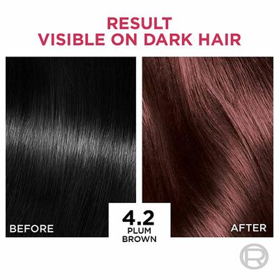 L'Oreal Paris Excellence Creme Hair Color, 4.2 Plum Brown 172 gm - Crème