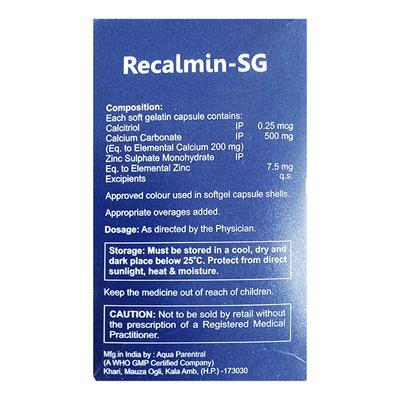 Recalmin SG Capsule 10'S - Supplements-Vam