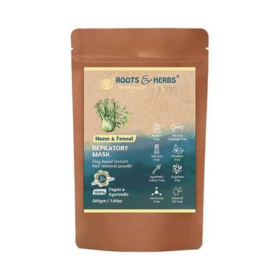 Roots & Herbs Neem and Fennel Depilatory Mask 200 gm - Hair Masks & Packs