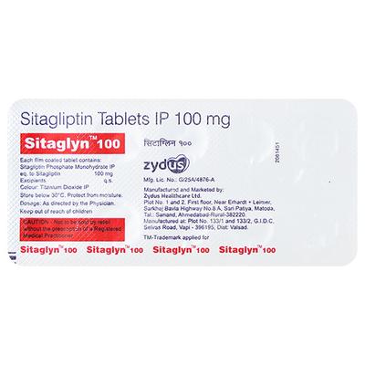 SITAGLYN 100 Tablet 10's - Diabetes-Ant