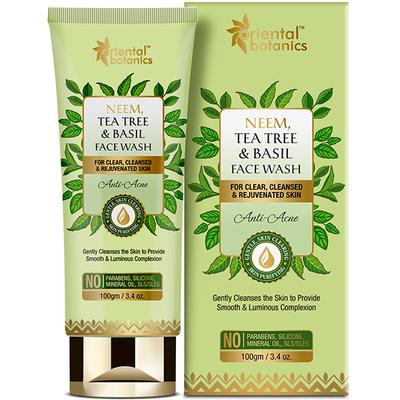 Oriental Botanics Neem, Tea Tree and Basil Face Wash 100 ml - Face Wash & Cleansers