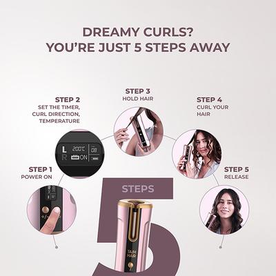 Tash Hair Twirl Automatic Cordless Hair Curler - Blush 560 gm - Rollers & Curlers