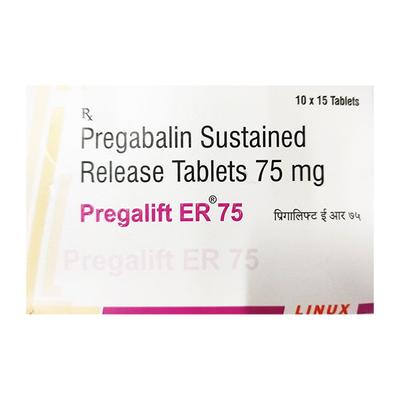 PREGALIFT ER 75 Tablet 15's - Neuropathic Pain-Dru