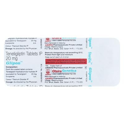 Glipon 20mg Tablet 10'S - Diabetes-Ant