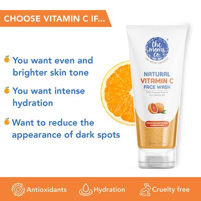 The Moms Co. Natural Vitamin C Face Wash 100 ml - Scrubs & Exfoliants