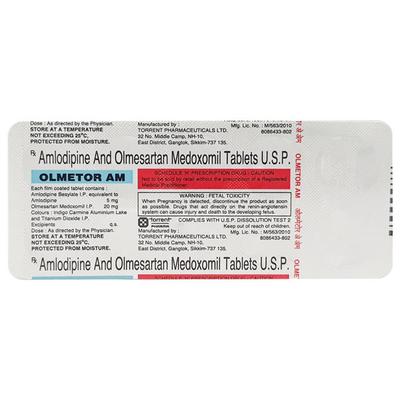Olmetor AM 20mg Tablet 10'S - Hypertension-Ana