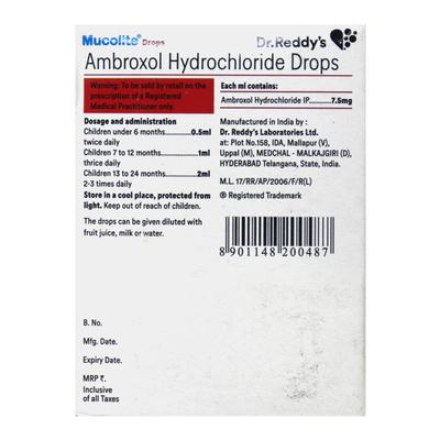 Mucolite Drops 15ml - Cough And Cold-Cou