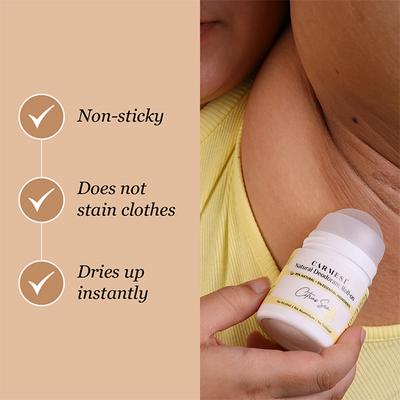 Carmesi Natural Deodorant Roll-On Combo of 3 Refreshing Fragrances, Controls Sweat & Odour 150 ml - Women Deodorants/Roll-Ons