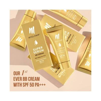 MyGlamm Super Serum BB creamWith Hyaluronic Acid SPF 50 PA+++ - 201 Pine 30gm - Contour