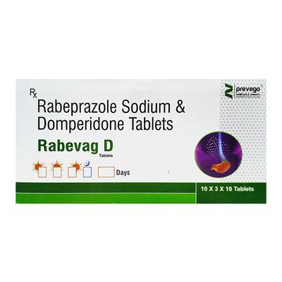 RABEVAG D Tablet 10's - Ulcer/Reflux/Flatulence-Aaa
