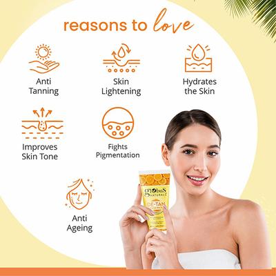 Globus Naturals De Tan Face Pack Tan Removal, Anti Pollution 100 gm - Face Packs