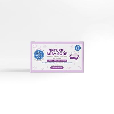 The Moms Co. Natural Baby Soap with Shea Butter, Calendula Oil and Oatmeal each 75gm 2's - Baby Soap