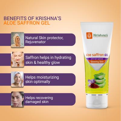 Krishna's Herbal & Ayurveda Aloe-Saffron Gel 100 gm - Personal Care (Ayush)