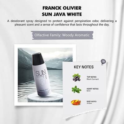 Franck Olivier - Sun Java White Deodorant for Men 250ml - Women Deodorants/Roll-Ons