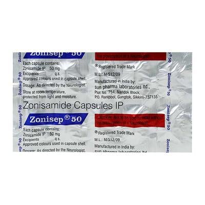 Zonisep 50mg Capsule 10'S - Epilepsy/Convulsion-Ant