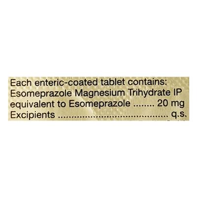 Esomac 20mg Tablet 15'S - Ulcer/Reflux/Flatulence-Aaa