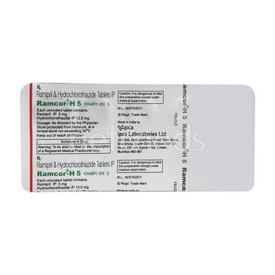 Ramcor H 5mg Tablet 10'S - Hypertension-ACE