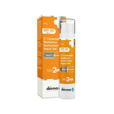 The Derma Co. C-Cinamide Sunscreen Spf 50 Aqua Gel, With Vitamin C & Niacinamide, Pa++++ 50 gm - Face Sunscreen