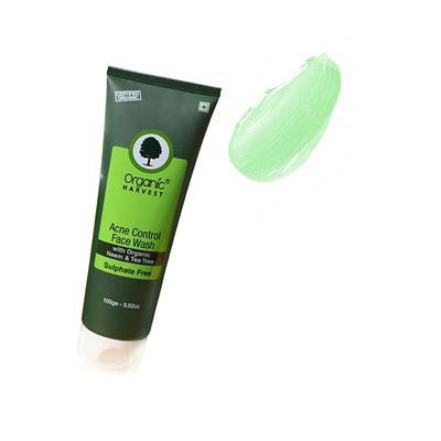 Organic Harvest Acne Control Face Wash - Organic Aloe Vera & Tea Tree 100gm - Face Wash & Cleansers