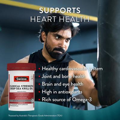 Swisse Ultiboost Clinical Strength Deep Sea Krill Oil Capsules 30's - Calcium And Minerals