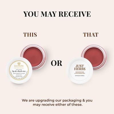 Just Herbs Nourishing Lip and Cheek Tint with Javitri + Jojoba Oil 02 Peachy Coral 4gm - Lip Stains & Tints