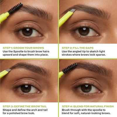 Makeup Revolution Power Brow Pencil Dark Brown 0.3 gm - Eyebrow Pencils & Enhancers