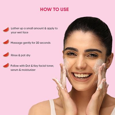Dot & Key Watermelon Superglow Facial Gel Cleanser 120 ml - Face Wash & Cleansers