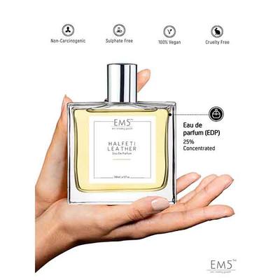 EM5 Halfeti leather Unisex Eau de Parfum Perfume Spray for Men & Women - Warm Spicy Smoky Leather 50 ml - Men Perfumes (Edt/Edp)