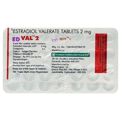 EDVAL 2mg Tablet 28's - Contraception-Ora