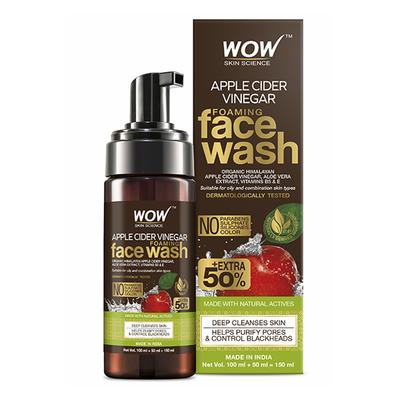 Wow Life Science Apple Cider Vinegar Foaming Face Wash 100 ml - Face Washes