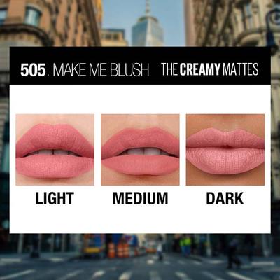 Maybelline New York Color Sensational Powder Matte Lipstick, Make Me Blush 1's - Lipsticks
