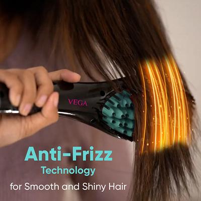 Vega X Glam Hair Straightening Brush with Anti-Scald Technology (Vhsb-01) 1's - Straighteners