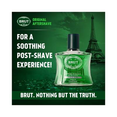 Brut Original After Shave Lotion for Men Long-Lasting Fragrance Soothes Skin 100 ml - Aftershave Lotion