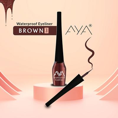 Aya Waterproof Eyeliner - Brown 5 ml - Eyeliners