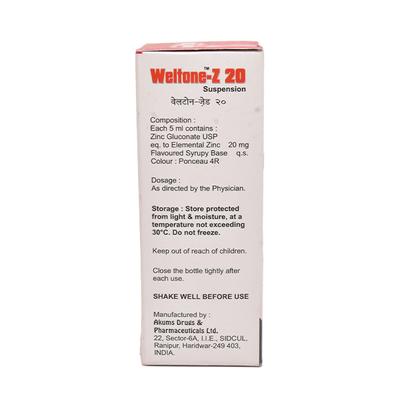 Weltone Z 20mg Suspension 60ml - Supplements-Vam