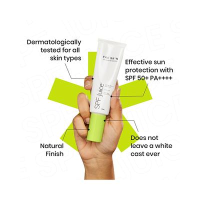FAE Beauty SPF Juice SPF 50 PA ++++ Broad Spectrum Protect Any S x for All Skin Types 50ml - Face Sunscreen