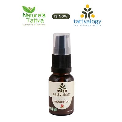 Tattvalogy Certified Organic Rosehip Oil- Cold Pressed and Unrefined 15 ml - Face Oils