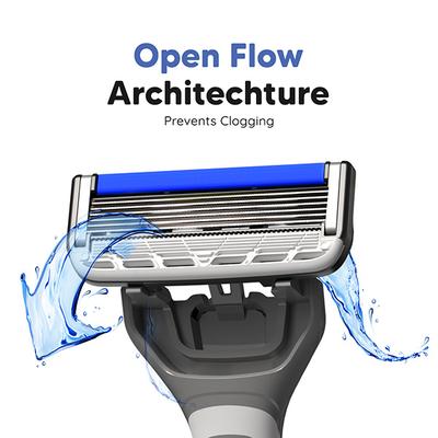 Letsshave Pro 6 Portable Kit (Razor + Shave Gel + After Shave Balm+Travel Pouch + Razor Travel Cap) 1's - Razors & Cartridges