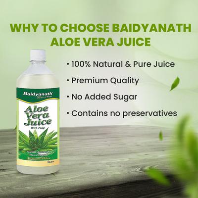 Baidyanath Pure Aloe Vera Juice 1 litre - Ayurvedic Juices